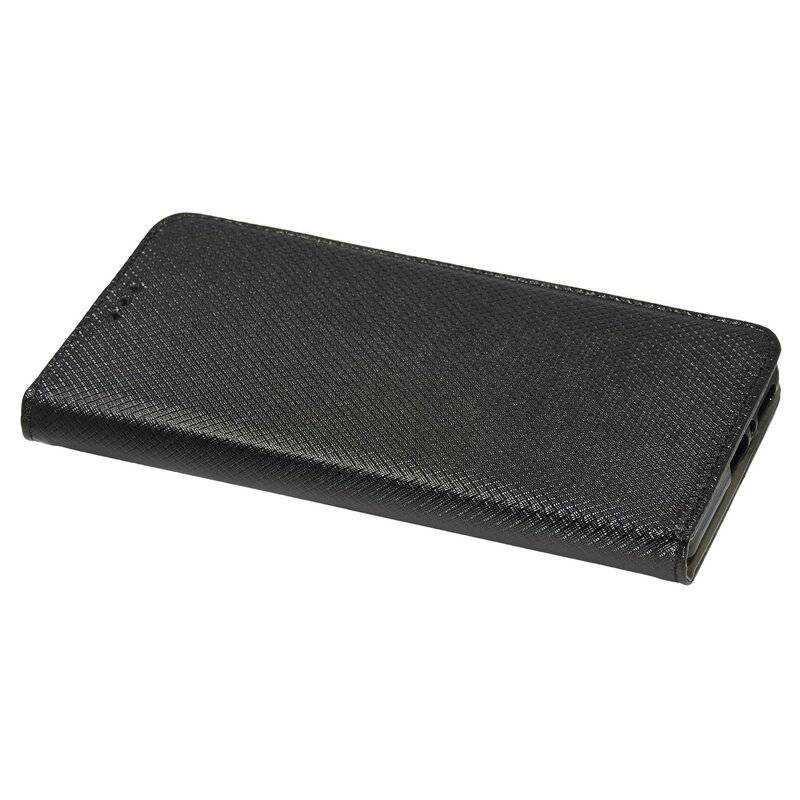 Buch Tasche "Smart" für MOTOROLA ONE HYPER Handy Hülle Etui Brieftasche Schutzhülle mit Standfunktion, Kartenfach Schwarz