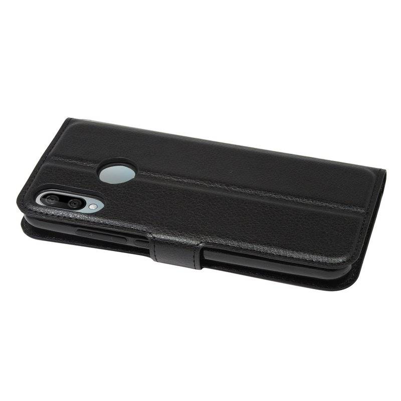 Buch Tasche "Fancy" für WIKO VIEW 3 LITE Handy Hülle Etui Brieftasche Schutzhülle mit Standfunktion, Kartenfach Schwarz