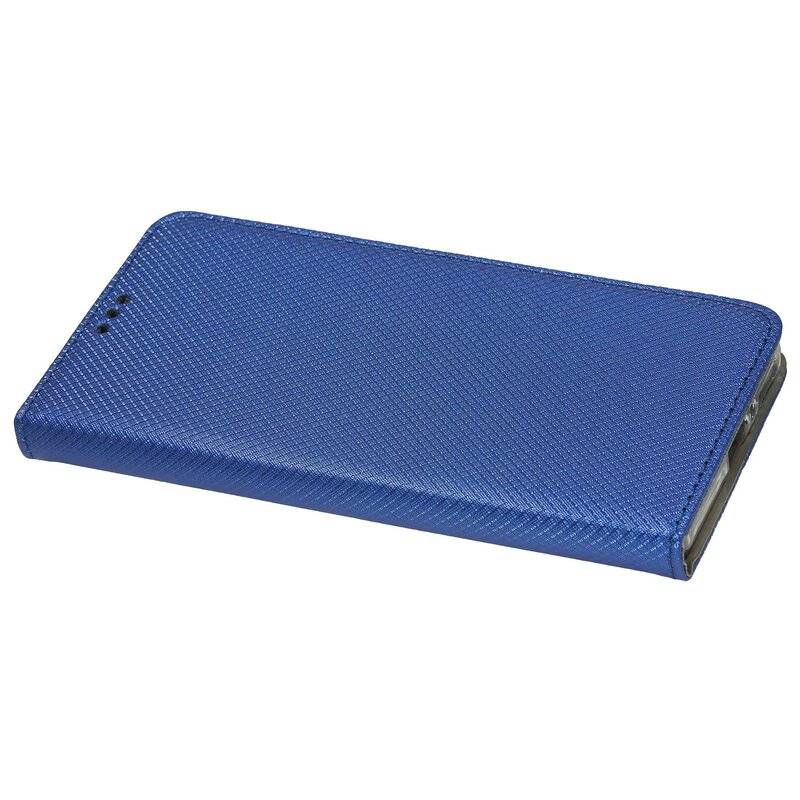 Buch Tasche "Smart" für MOTOROLA ONE HYPER Handy Hülle Etui Brieftasche Schutzhülle mit Standfunktion, Kartenfach Blau