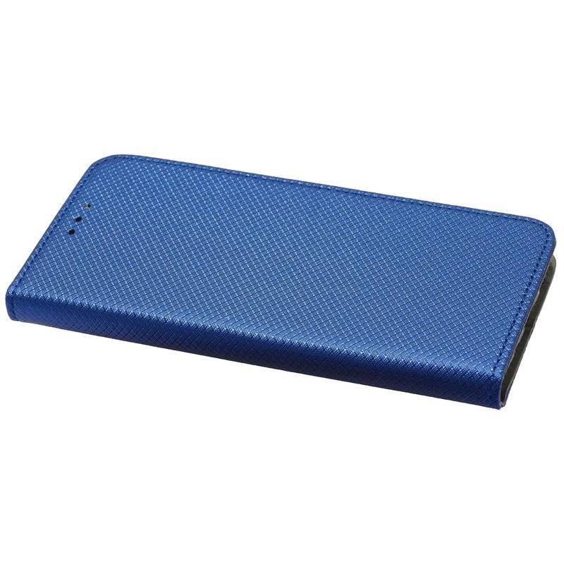 Elegante Buch-Tasche Hülle Smart Magnet für MOTOROLA MOTO G8 PLUS Leder Optik Wallet Book-Style Cover Schale in Blau