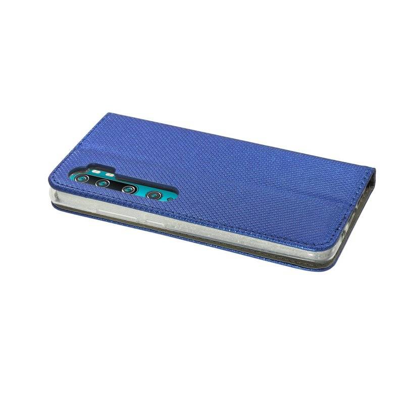 Buch Tasche "Smart" für XIAOMI MI NOTE 10 Handy Hülle Etui Brieftasche Schutzhülle mit Standfunktion, Kartenfach Blau