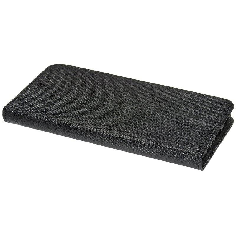 Buch Tasche "Smart" für LG K40S Handy Hülle Etui Brieftasche Schutzhülle mit Standfunktion, Kartenfach Schwarz