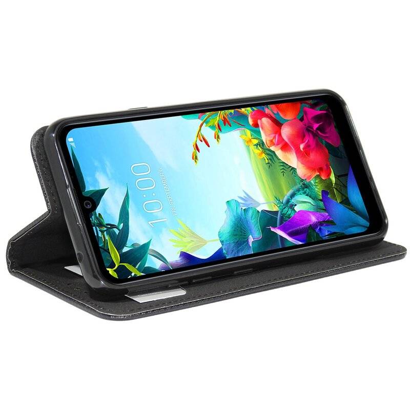 Buch Tasche "Smart" für LG K40S Handy Hülle Etui Brieftasche Schutzhülle mit Standfunktion, Kartenfach Schwarz