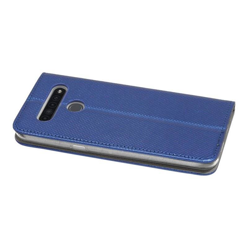 Buch Tasche "Smart" für LG K41s Handy Hülle Etui Brieftasche Schutzhülle mit Standfunktion, Kartenfach Blau