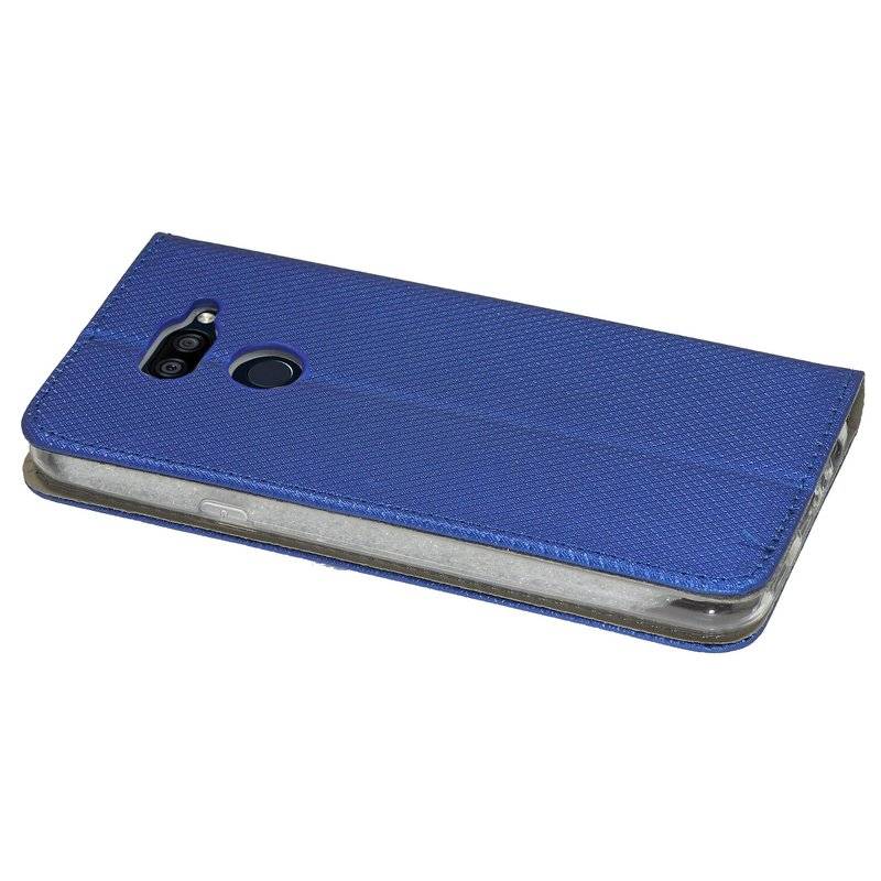 Buch Tasche "Smart" für LG K40S Handy Hülle Etui Brieftasche Schutzhülle mit Standfunktion, Kartenfach Blau