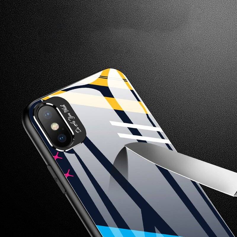 Color Glass Case Handyhülle Schutzhülle aus Schutzglas für iPhone 7 Plus Cover Bumper Schutz Motiv 5