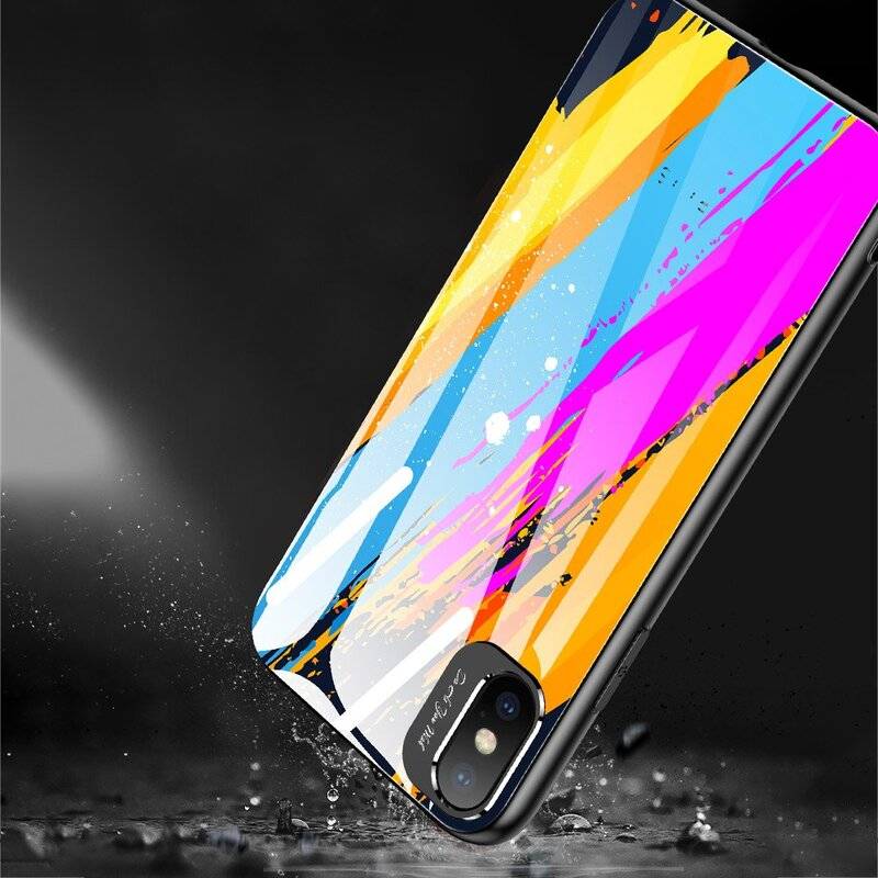 Color Glass Case Handyhülle Schutzhülle aus Schutzglas für iPhone 7 Plus Cover Bumper Schutz Motiv 3