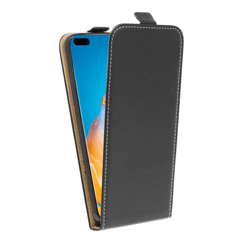 Flip Case für HUAWEI P40 PRO Handy Tasche vertikal aufklappbar Schutzhülle Klapp Hülle Schwarz