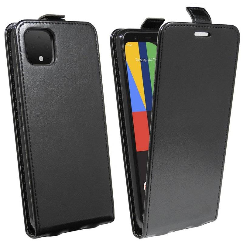 Flip Case für Google Pixel 4 Handy Tasche vertikal aufklappbar Schutzhülle Klapp Hülle Schwarz