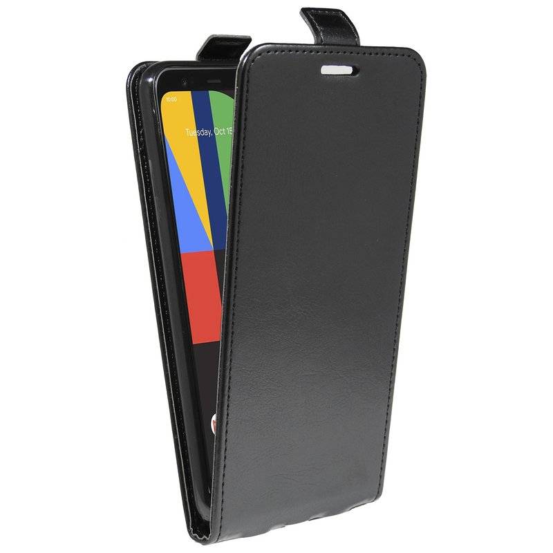 Flip Case für Google Pixel 4 Handy Tasche vertikal aufklappbar Schutzhülle Klapp Hülle Schwarz