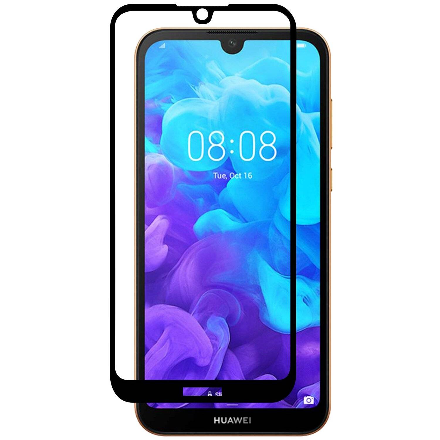 5D Schutz Glas für HUAWEI Y5 2019 Curved Schutz Folie Vollständig Klebend und Abdeckung
