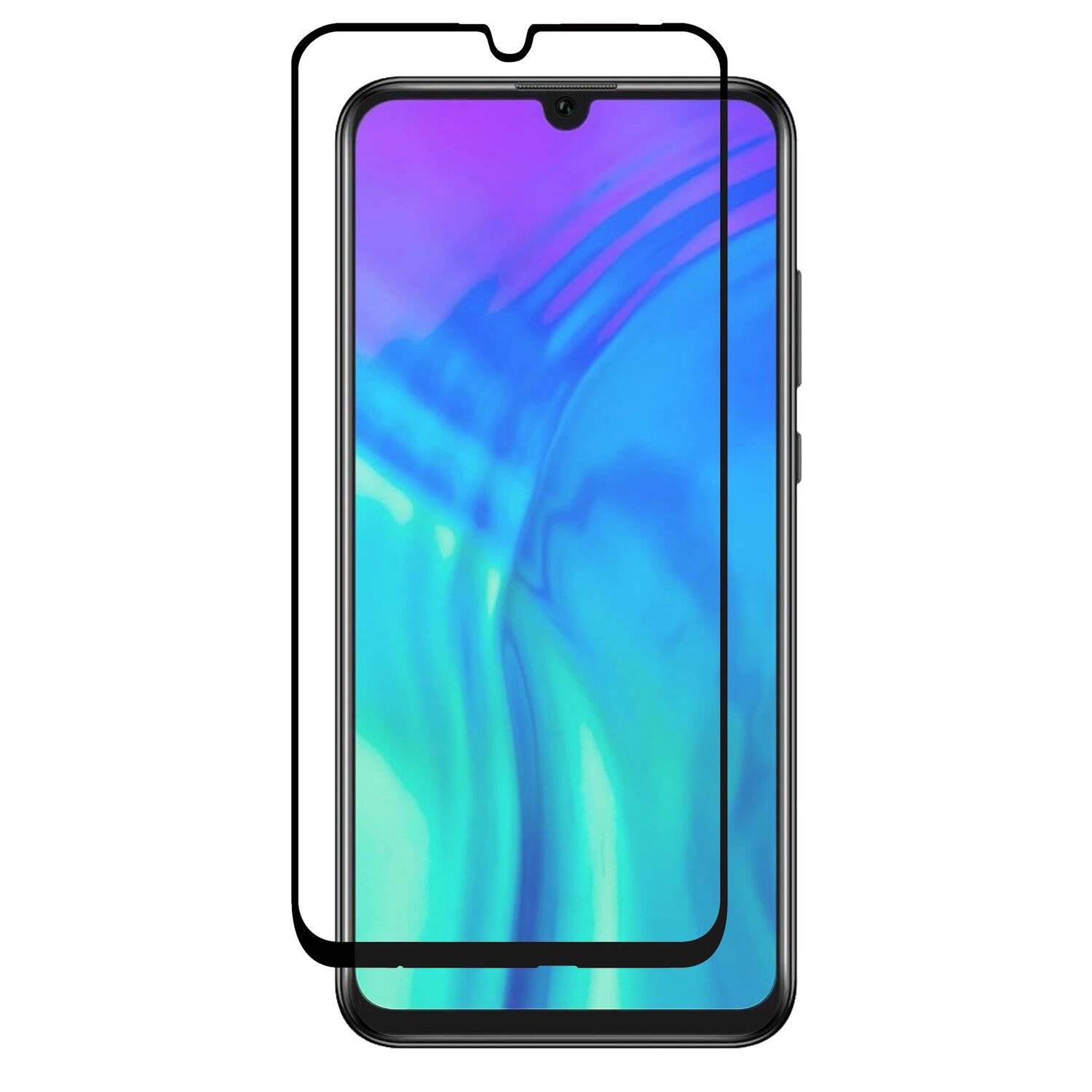 5D Schutz Glas für HONOR 20 LITE Curved Schutz Folie Vollständig Klebend und Abdeckung