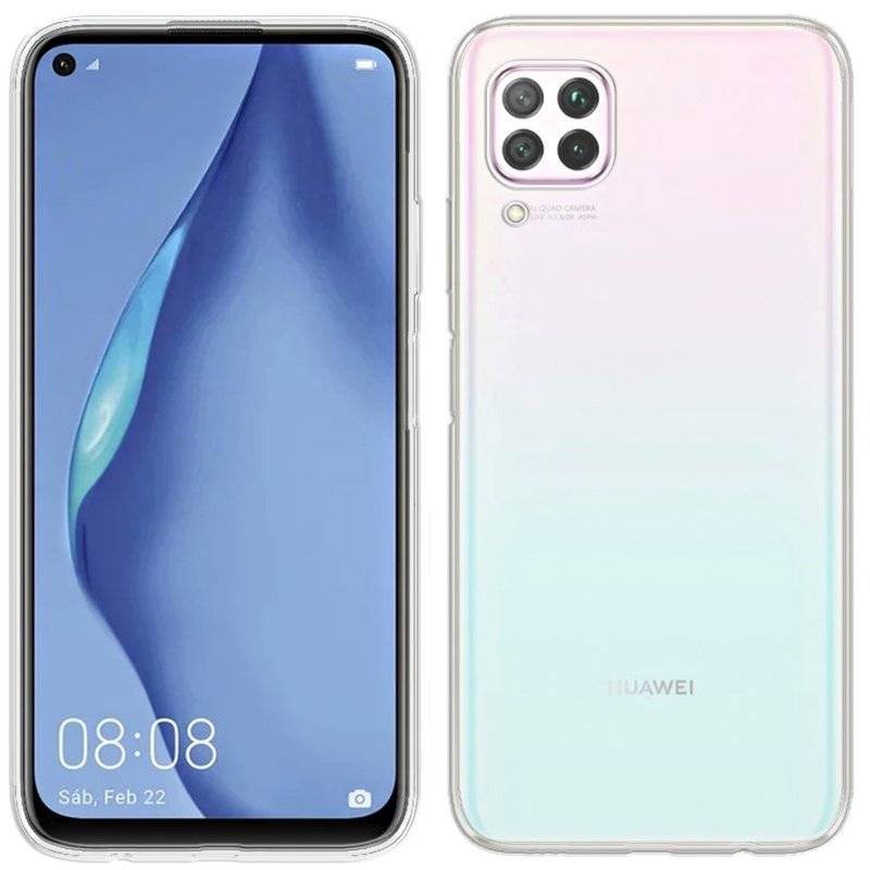 Silikon Hülle Basic für Huawei P40 Lite Case TPU Soft Handy Cover Schutz Transparent