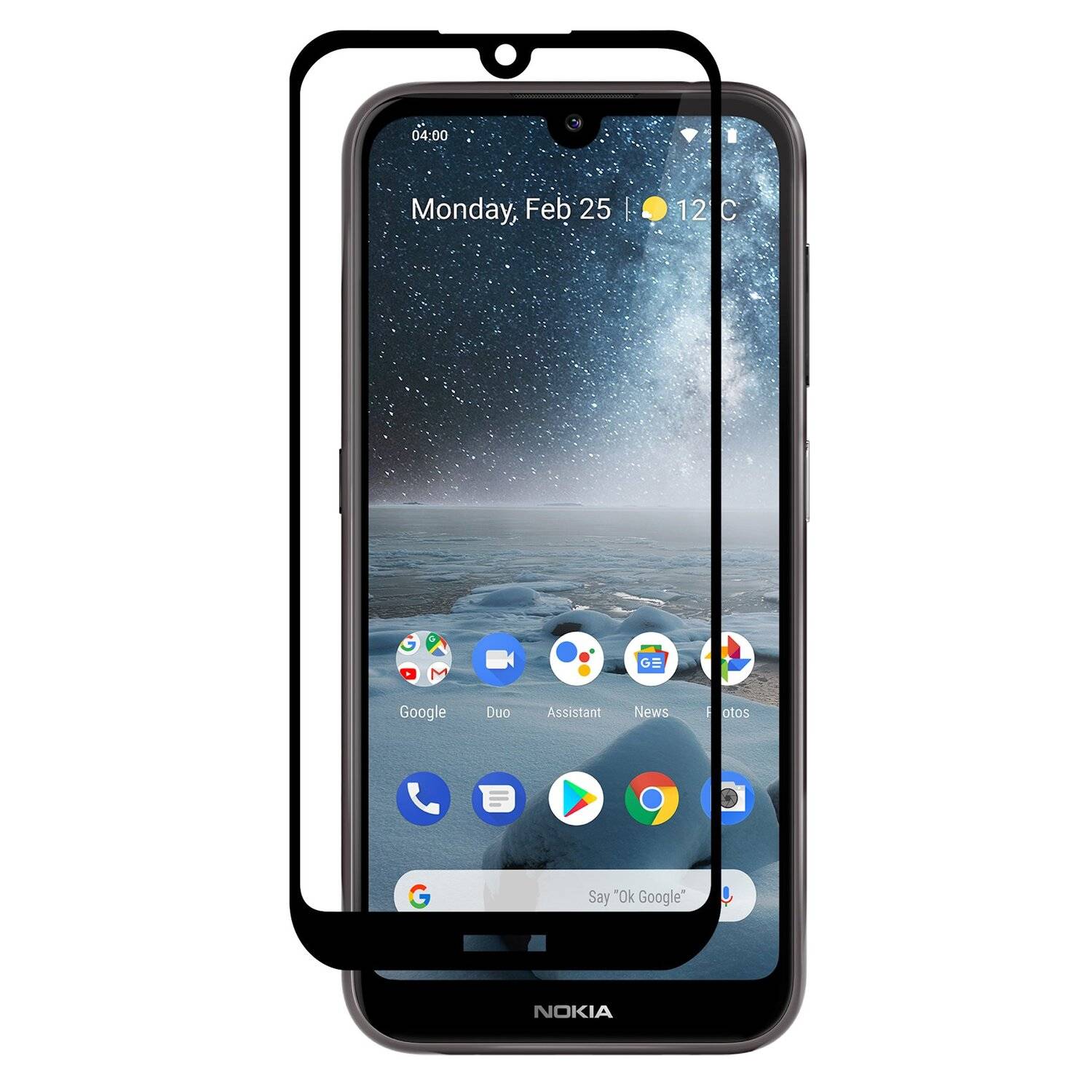 5D Schutz Glas für Nokia 4.2 Curved Schutz Folie Vollständig Klebend und Abdeckung