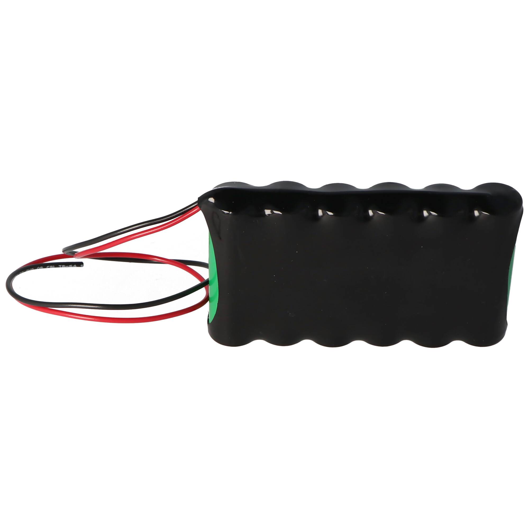 Ersatz-Akku ideal passend für Not- und Sicherheitsbeleuchtung, Notleuchten, Notstromleuchten, NiMH 7,2V 1,6Ah, AA Reihe