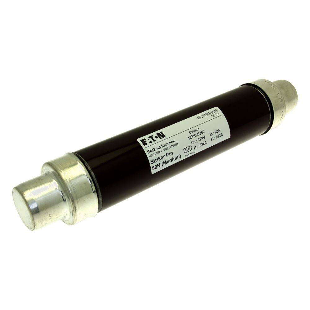HPC-Sicherung, 80N (Mittel), beschriftete zylindrische Sicherung von Eaton.