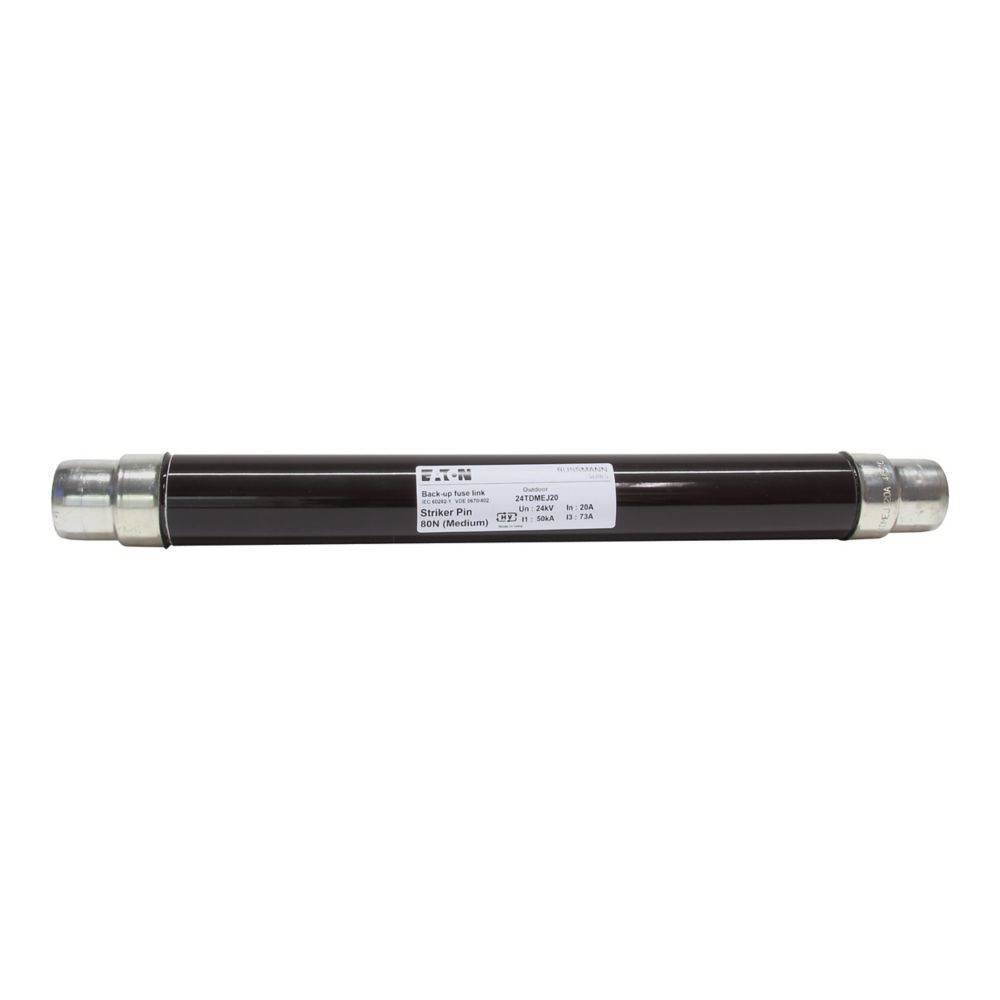 Eine röhrenförmige elektrische Sicherung mit folgenden Spezifikationen: 63A, 12.7/8 x 356mm, 500V, gekennzeichnet mit Markenlogo und Konformitätssymbolen.