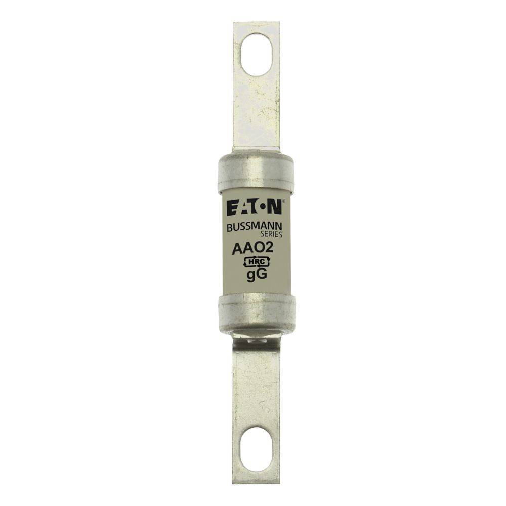 EATON Bussmann Serie Sicherung AA02, HH-Sicherung, gG-Typ, zylindrisch mit Metallkontakten an beiden Enden, verwendet zum Schutz elektrischer Schaltkreise.