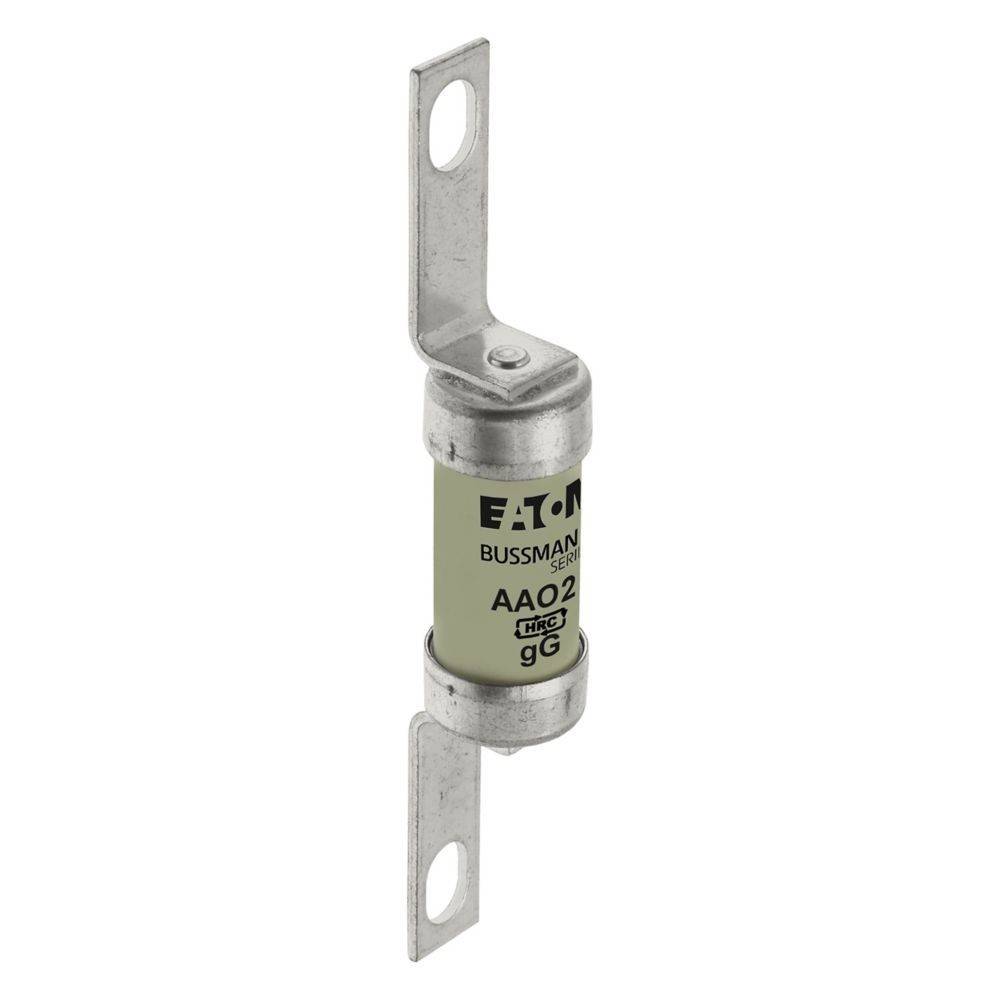Eaton Bussmann Sicherung, Modell AAO 20, 20A, mit silbermetallischen Enden, zylindrischer Körper, verwendet für elektrischen Leitungsschutz.