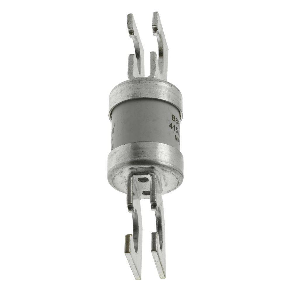 Eine zylindrische elektrische Sicherung mit Metallstiften an beiden Enden, die zum Schutz von elektrischen Stromkreisen verwendet wird.