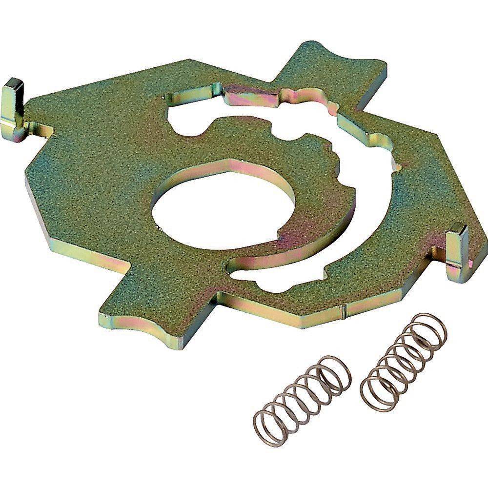 Metall-Montageset mit zwei separaten Druckfedern daneben.