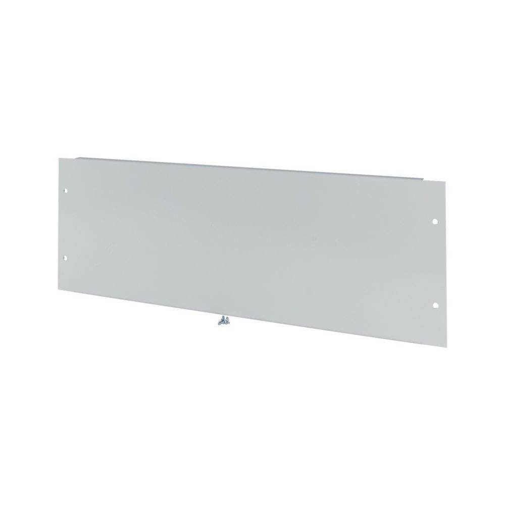 Ein flaches, rechteckiges weißes Panel mit abgerundeten Ecken und vier kleinen Löchern in jeder Ecke zum Montieren oder Befestigen.