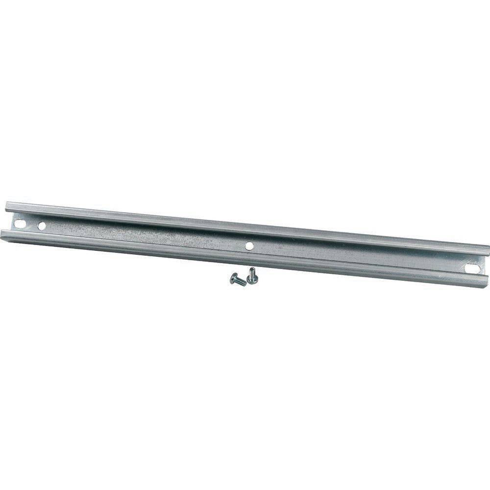 Eine horizontale Metallbilderschiene mit zwei kleinen Schrauben, die zum sicheren Aufhängen von Rahmen an Wänden entwickelt wurde.
