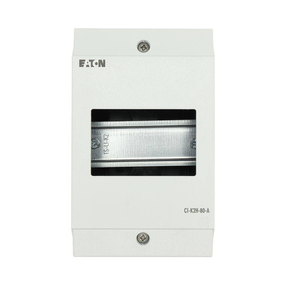 EATON CI-K2H-80-A' Gehäuse mit einem durch ein rechteckiges Fenster an der Frontplatte sichtbaren Metallstreifen im Inneren.