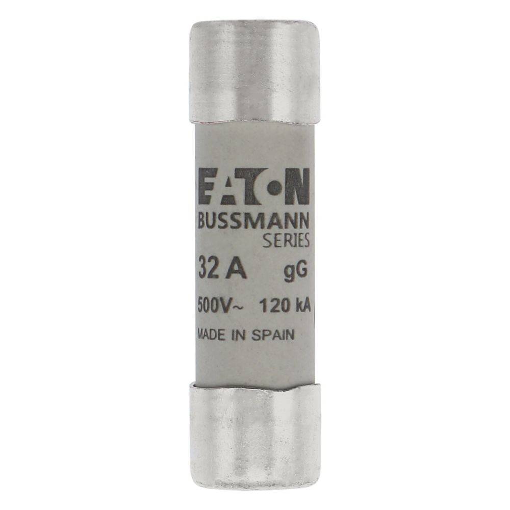 Eaton Bussmann Serie Sicherung, 32A, 500V, 120kA, zylindrisch, Metallenden, hergestellt in Spanien.