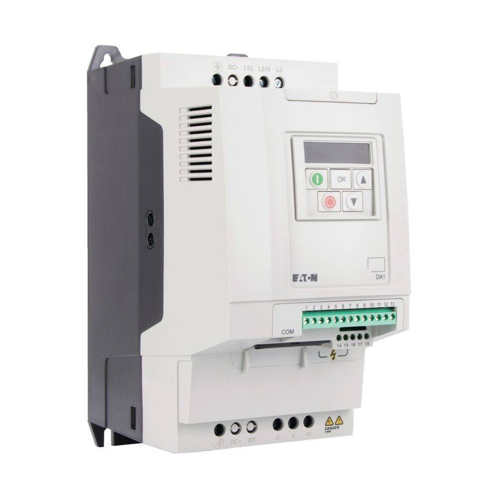 Ein weißes elektrisches Gerät mit digitaler Anzeige und Tasten mit den Beschriftungen 