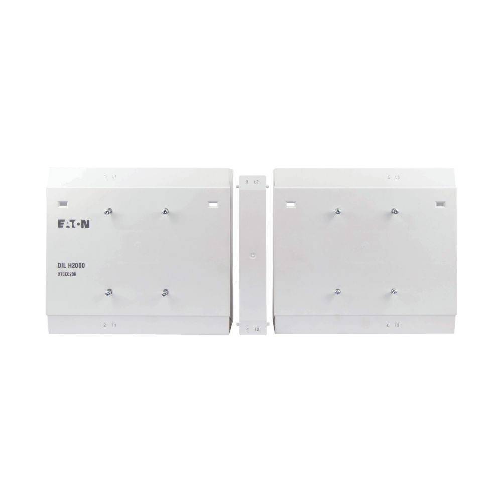 Eaton DIL H2000 weiße Montageplatte mit Schlitzen und Löchern für elektrische Installationen.