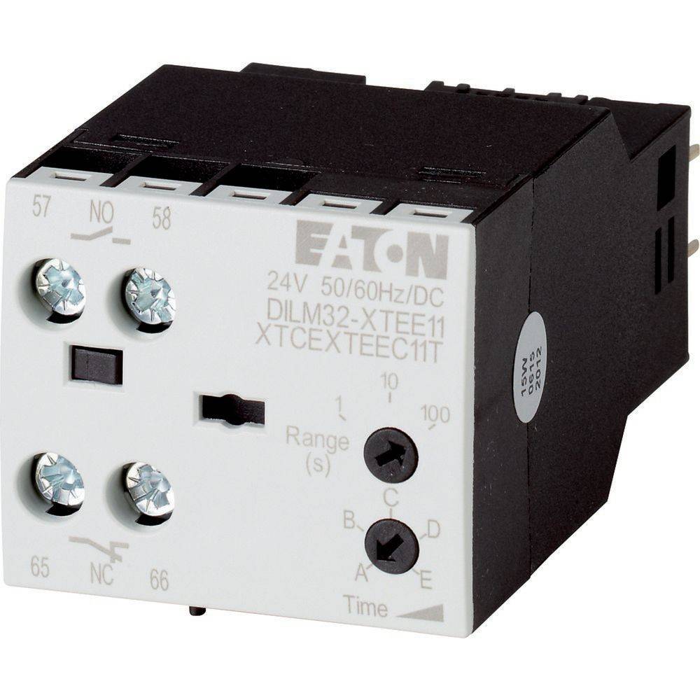 Eaton 24V Relais, Modell XTCE, mit mehreren Anschlussklemmen für Geräteintegration. Geeignet für Gleichstromanwendungen.