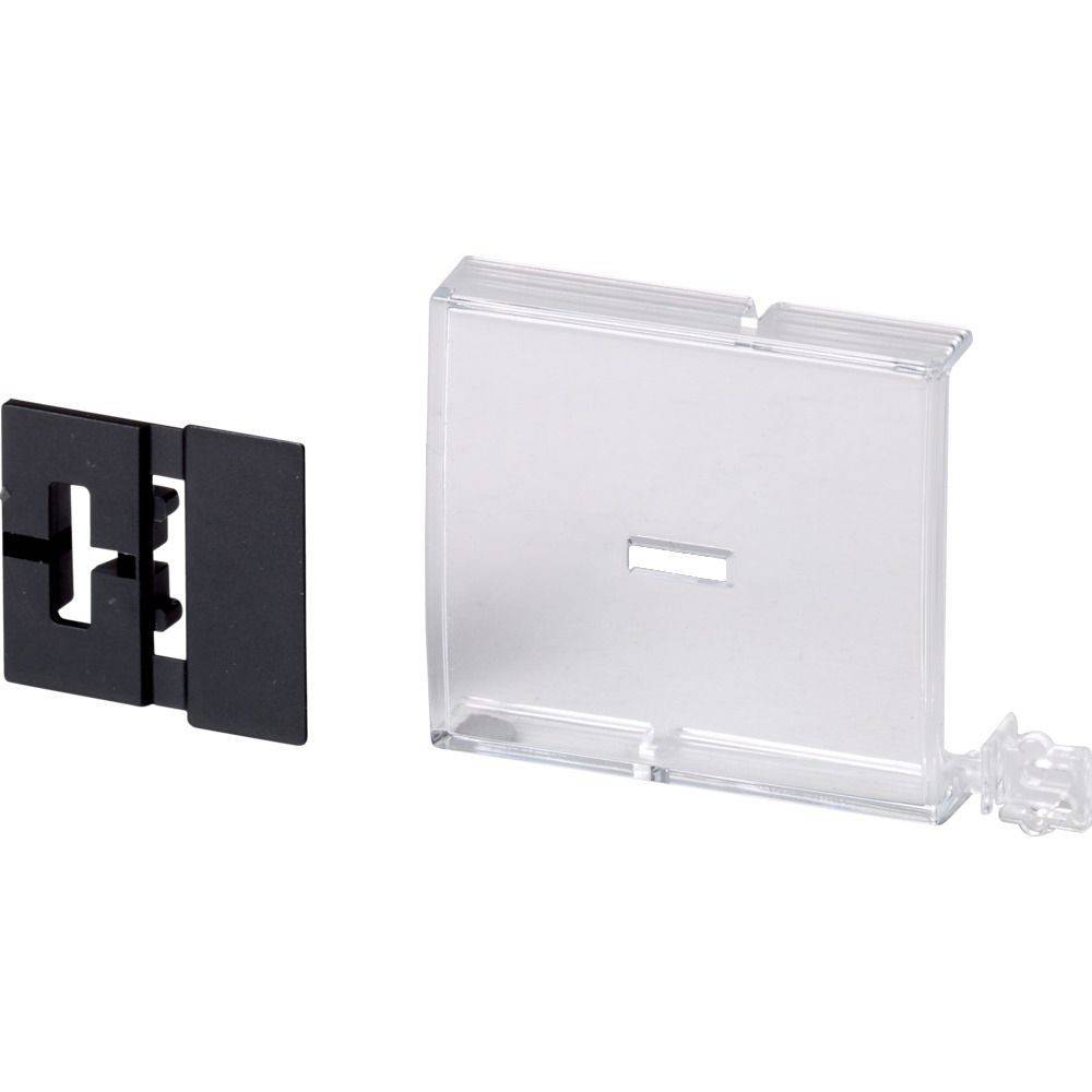 Eine durchsichtige Plastikbox und ein kleiner schwarzer Halter, beide mit Schlitzen versehen, nebeneinander vor einem einfarbig weißen Hintergrund.