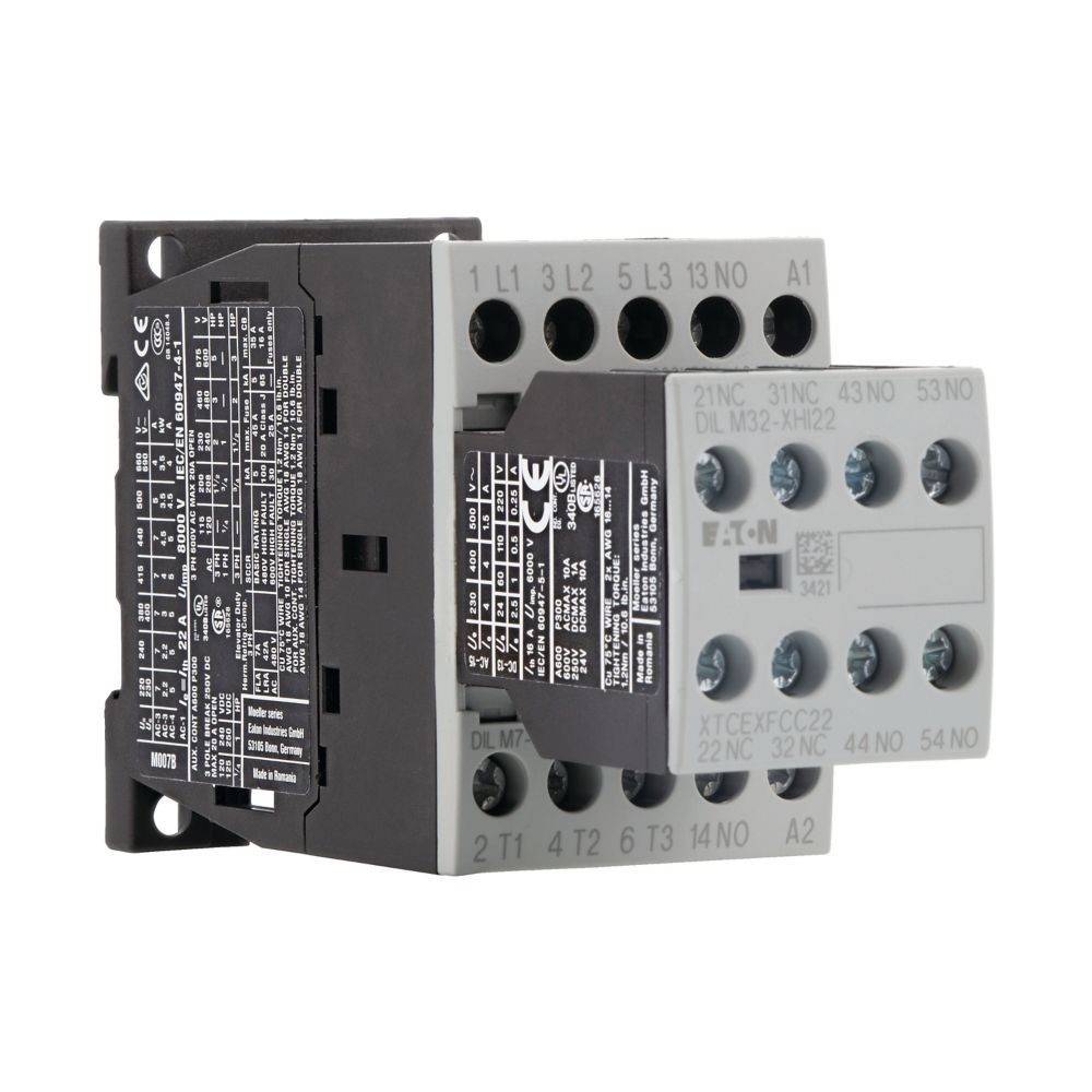 Elektrisches Relais mit beschrifteten Kontaktpunkten, schwarzem und grauem Gehäuse, auf einem Halterungsträger montiert.