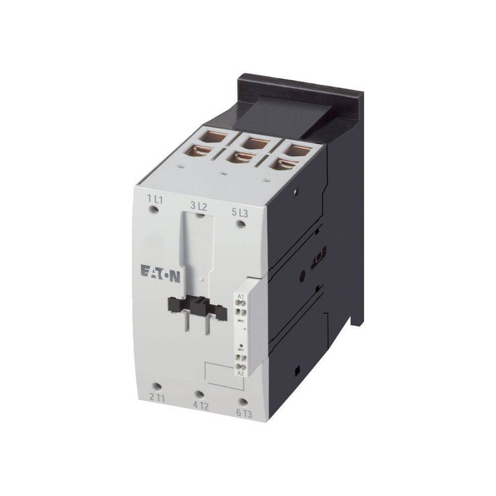 Drehstrom-Schütz mit Modellkennzeichnung, das die Eingabe- und Ausgangsklemmen für industrielle elektrische Anwendungen zeigt.