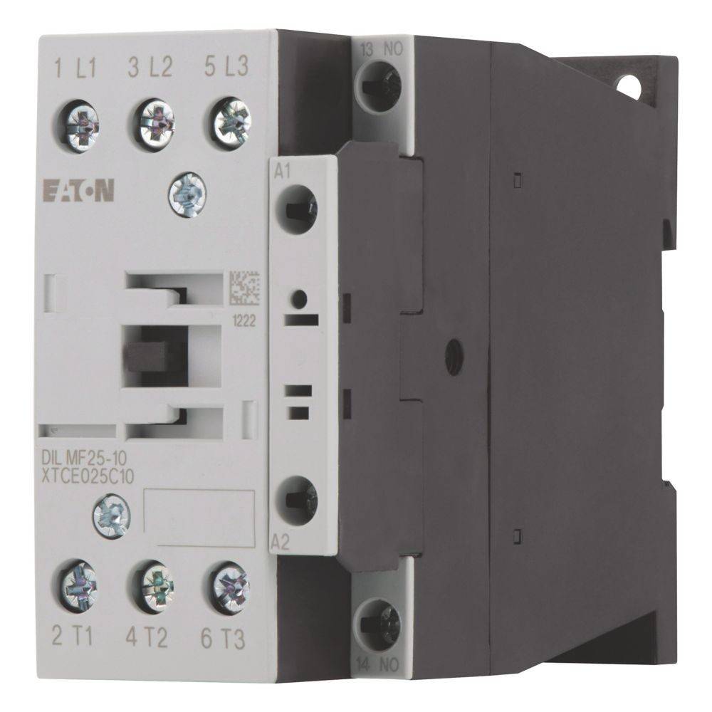 Eaton Schütz DIL MF25-10, Modell XTCE025C10. Ausgestattet mit mehreren Anschlusspunkten und einer kompakten Bauweise für elektrische Systeme.
