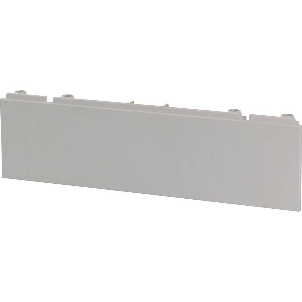 Ein grauer, rechteckiger Plastikpanel mit kleinen Stiften auf der Oberseite, der zum Verbinden mit anderen ähnlichen Teilen beim Bauen oder Zusammensetzen verwendet wird.