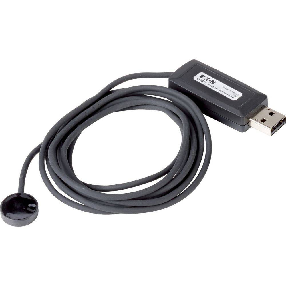 Ein USB-Infrarot-Adapter mit angeschlossenem schwarzem Kabel und Sensor zum Übertragen von Daten zwischen Geräten mittels Infrarottechnologie.