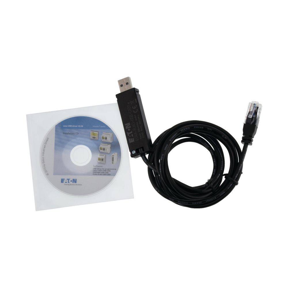 Ein USB-zu-Ethernet-Adapter mit einem Kabel liegt neben einer Software-Installations-CD, der zum Anschluss von Geräten an ein Netzwerk verwendet wird.