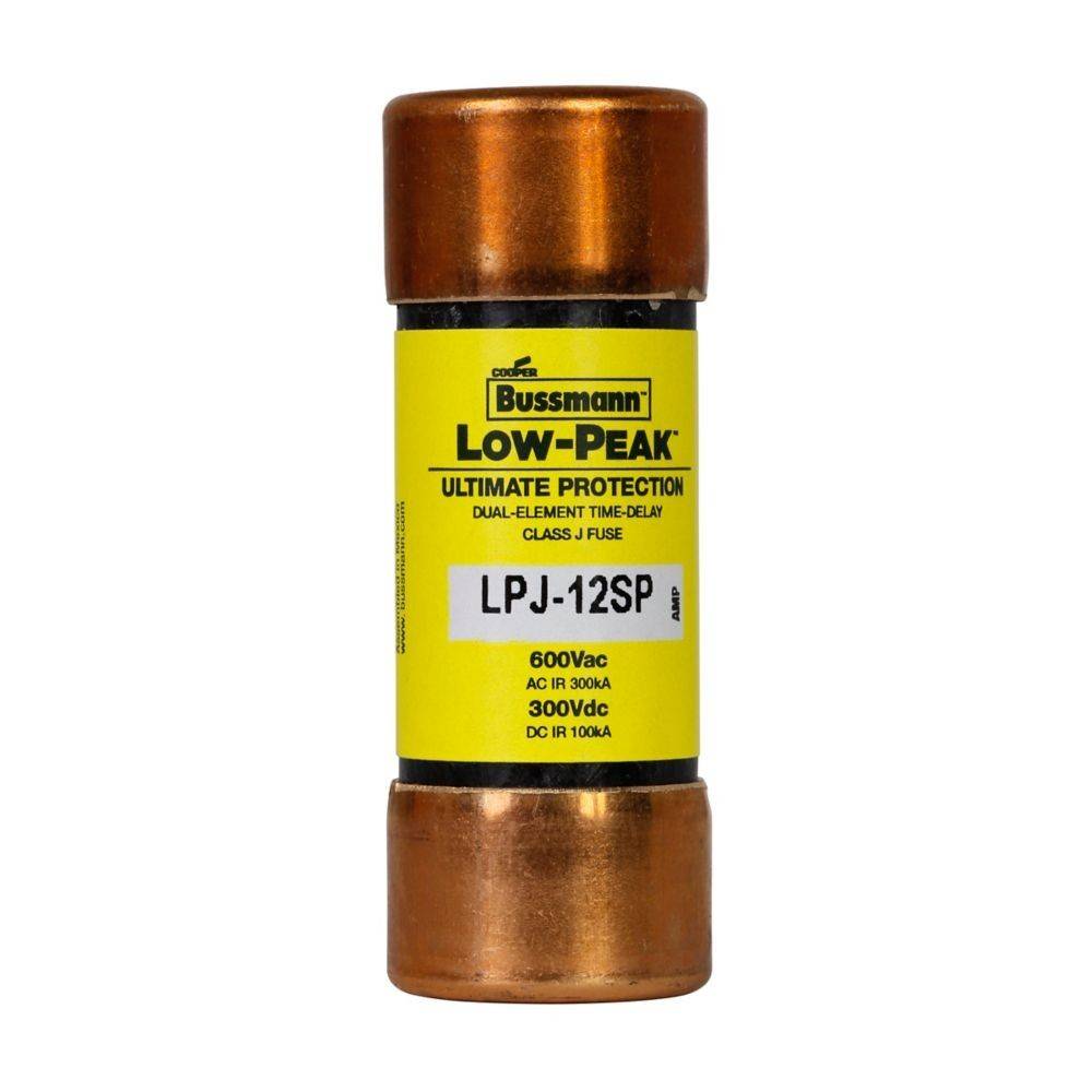 Bussmann Low-Peak Zeitverzögerungssicherung LPJ-12SP, 600VAC, 300VDC, 300kA RMS symmetrisch, 100kA DC, für ultimativen Schutz.