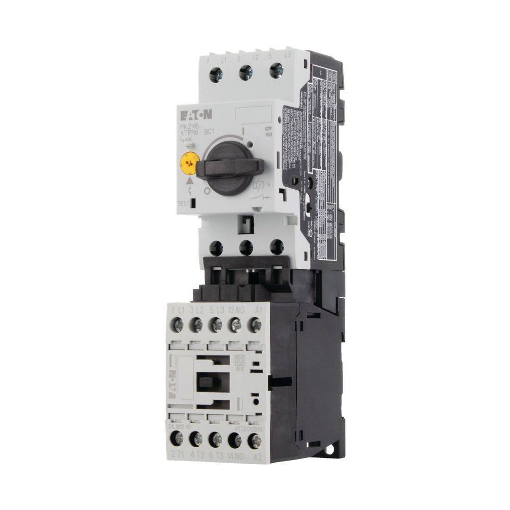 Eaton Motorschutzschalter und Schützkombination. Verwendet zum Schutz und zur Steuerung von elektromotoren in industriellen Umgebungen.