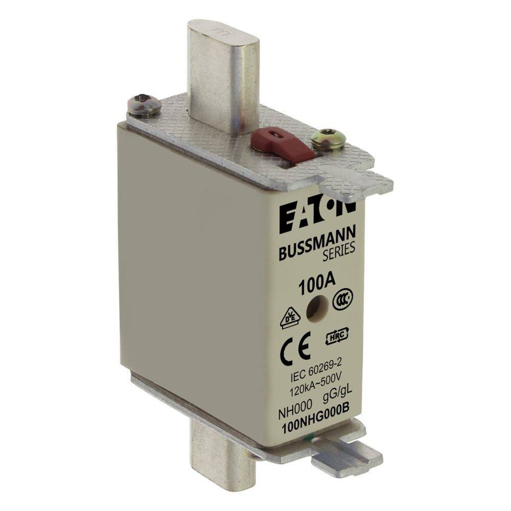 Eaton Bussmann Serie 100A Sicherung, Modell 100NHG000B, konform mit IEC 60269-2, 120A-500V.