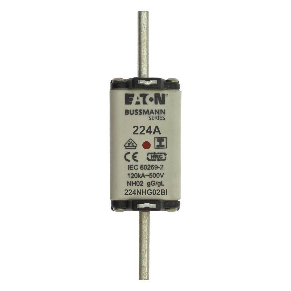 Eaton Bussmann Serie 224A Sicherung, IEC 60269-2, 120kA-500V, NH02 gG/gL, 224NHG02BI. CE-gekennzeichnet, HRC-bewertet.