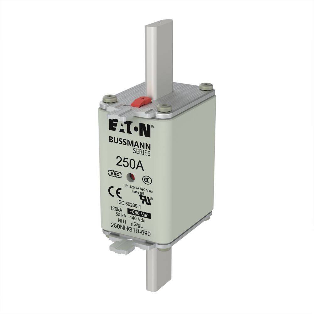 Eaton Bussmann Sicherung, 250 A, zylindrische Form mit Metallstiften, entwickelt für Stromkreisschutz, entspricht der IEC 60269.