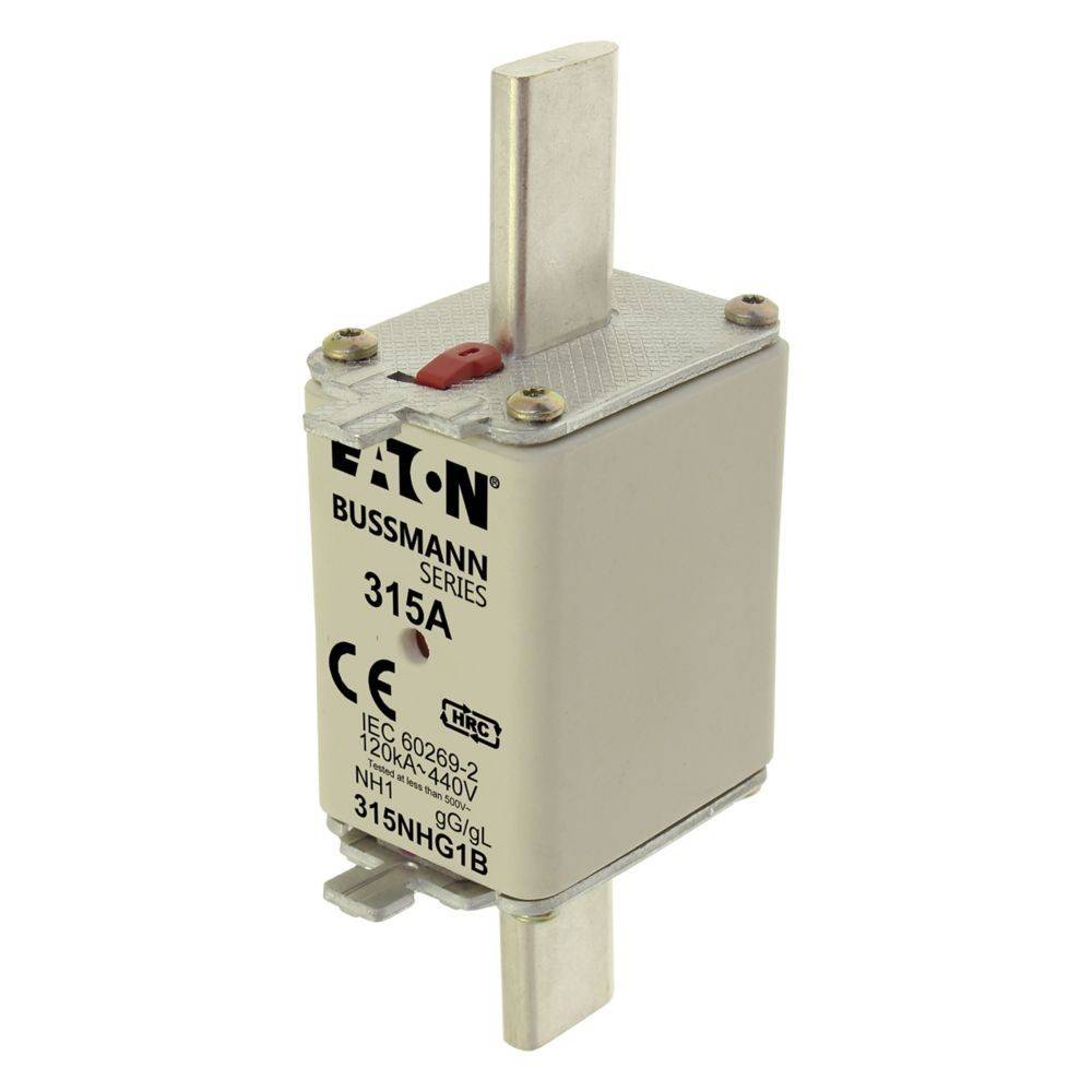 Eaton Bussmann Serie 315A Sicherung mit Messerkontakten, entwickelt für elektrischen Schutz und Stromregulierung.