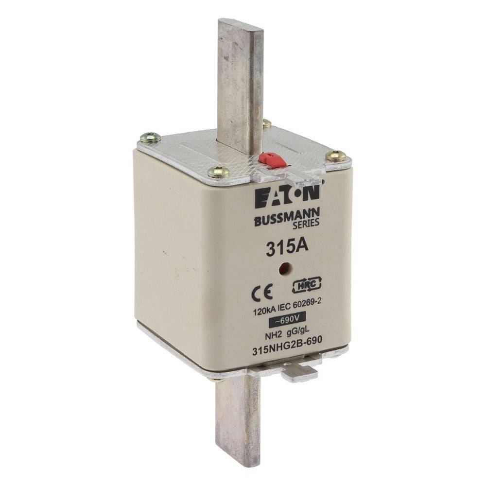 Eaton Bussmann Sicherung 315A für elektrische Systeme, NH2-Klasse, 120kA Nennstrom, IEC 60269-2 Standard, Modell 315NHG2B-690.