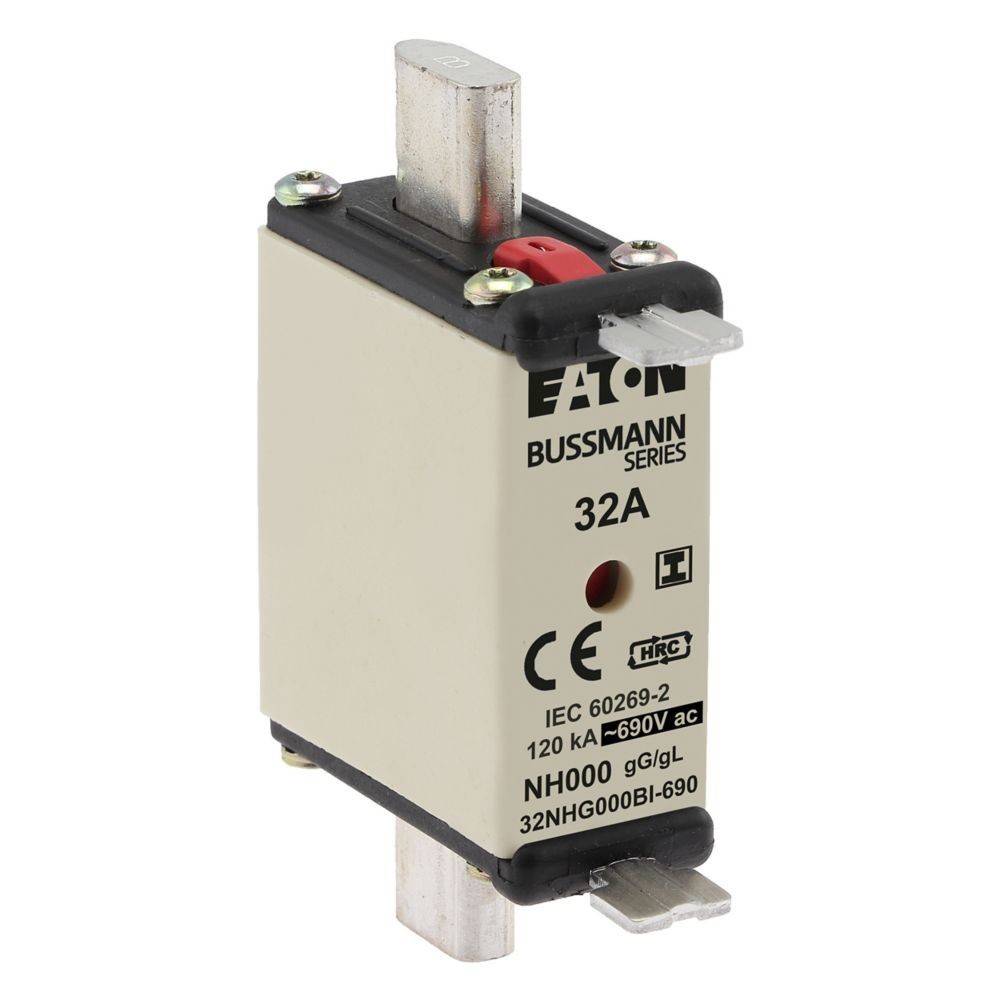 EATON Bussmann Serie 32A Sicherung, IEC 60269-2, 120 kA, 690V AC, NH000, gG, 32NHG000BI-690.