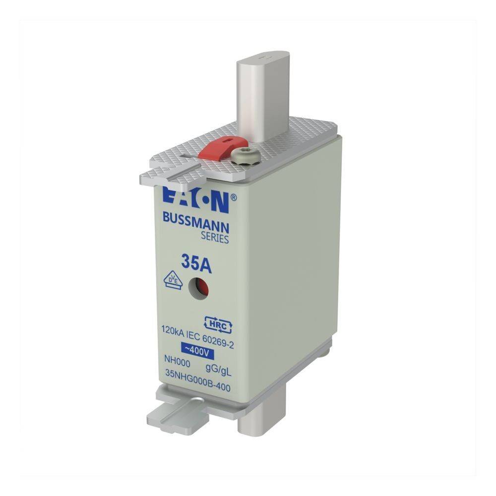 Eaton Bussmann Sicherungseinsatz, 35A, NH000, für 400V, mit HRC-Technologie und Konformität mit IEC 60269-2 Normen.