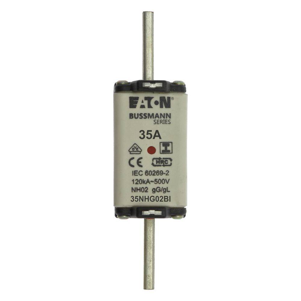 Eaton Bussmann Reihe, 35A Sicherung, IEC 60269-2, 120kA-500V, NH02 gG/gL, Modell 35NHG02B1.