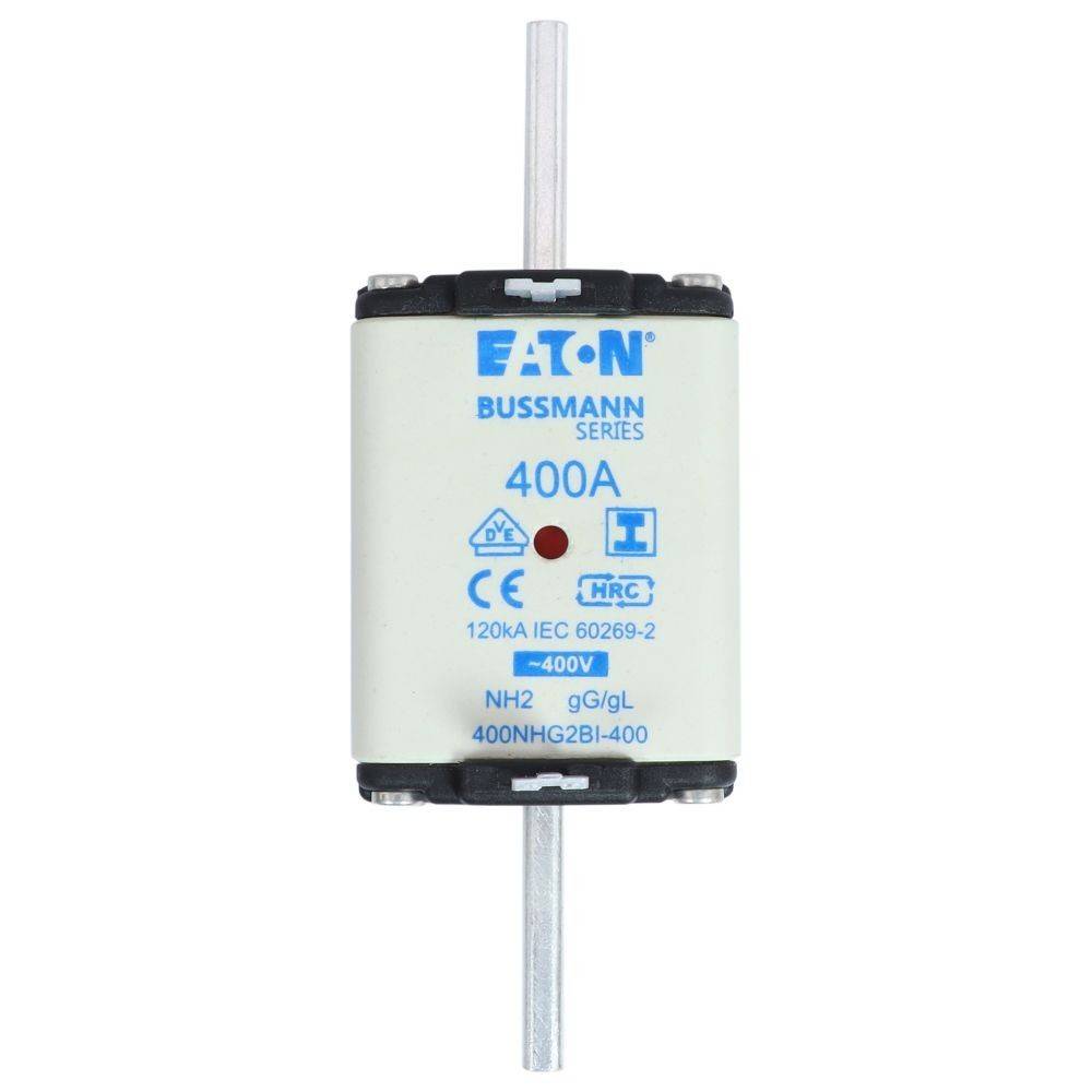 Eaton Bussmann Sicherung, 400A, 400V, konform mit IEC 60269-2, mit CE- und UKCA-Kennzeichnung, NH2 gG/gL Typen.